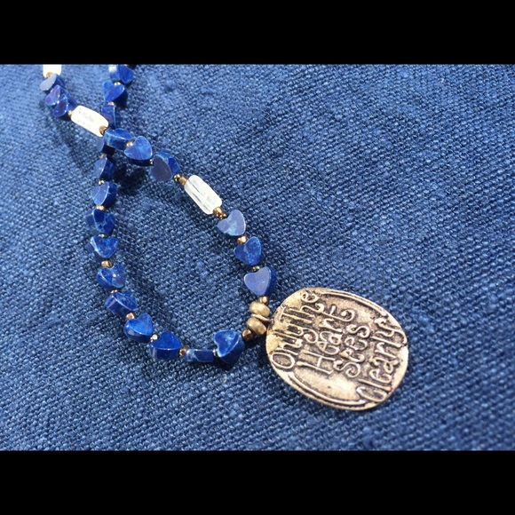 Lapis Lazuli & Sterling Silver Reversible Necklace - Picture 3 of 5